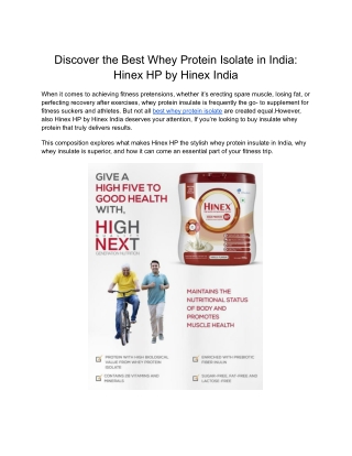 Hinex Protein Powder - Advanced Nutrition for Health