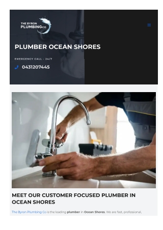 plumber ocean shores