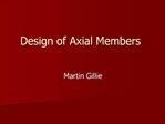Design of Axial Members