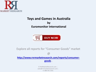 Australia Toys and Games Market 2018