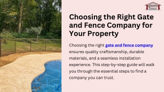 Choosing the Right Gate and Fence Company for Your Property