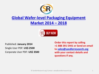 World Wafer-level Packaging Equipment Market 2014 to 2018