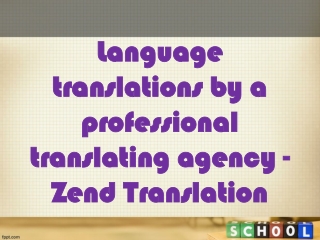 Language translations by a professional translating agency -