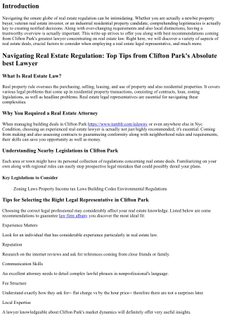 Getting Through Real Estate Law: Top Tips from Clifton Park's Ideal Attorney