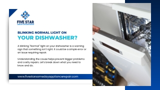 Blinking Normal Light on Your Dishwasher