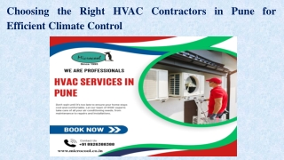 Choosing the Right HVAC Contractors in Pune for Efficient Climate Control