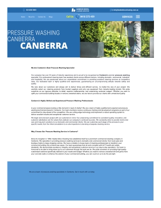 Professional Pressure Washing Services in Canberra