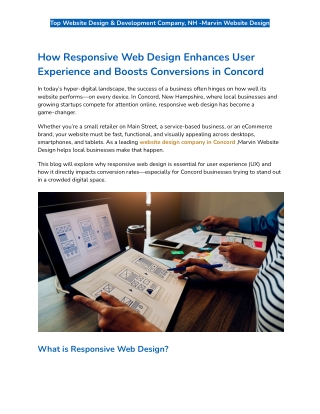How Responsive Web Design Enhances User Experience and Boosts Conversions in Concord