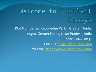 Jubilant Biosys - Chemistry Services