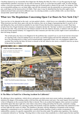 That's At Fault When A Bicyclist Obtains Doored? Bike Accidents