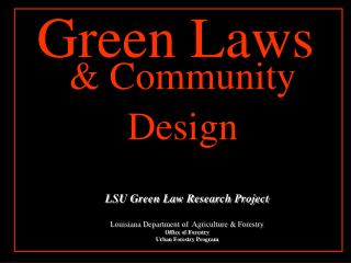 Green Laws