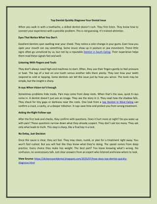 Top Dentist Quickly Diagnose Your Dental Issue (1)