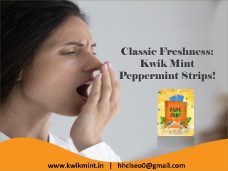 Classic Freshness: Kwik Mint Peppermint Strips!