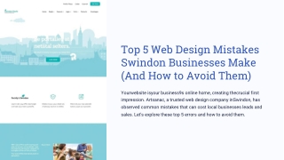 Top 5 Web Design Mistakes Swindon Businesses Make (And How to Avoid Them)