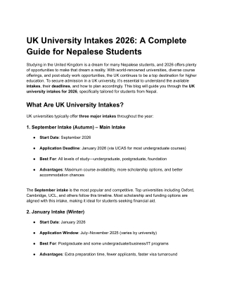 UK University Intakes 2026_ A Complete Guide for Nepalese Students