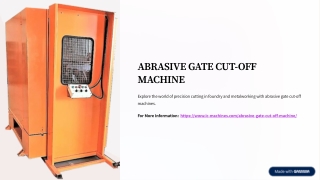 High-Performance Abrasive Gate Cut-Off Machine for Precision Cutting