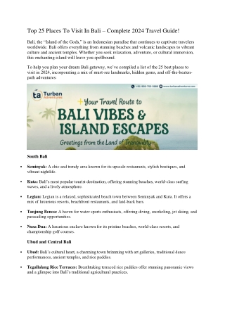 Top 25 Places To Visit In Bali