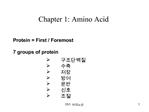 Chapter 1: Amino Acid