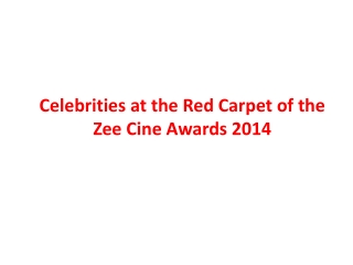 Celebrities At The Red Carpet of The Zee Cine Awards 2014