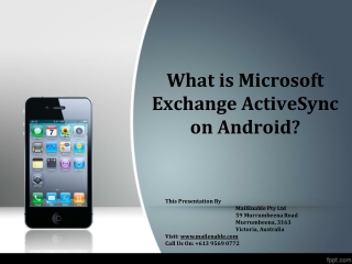 What is Microsoft Exchange ActiveSync on Android?