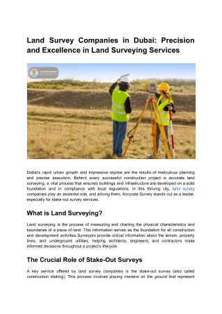 Land Survey Companies in Dubai_ Precision and Excellence in Land Surveying Services