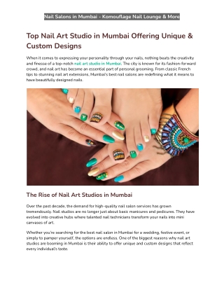 Top Nail Art Studio in Mumbai Offering Unique & Custom Designs