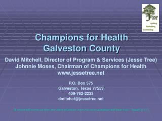 Champions for Health Galveston County