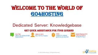 Go4hosting:Dedicated Server hosting