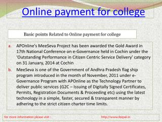 online payment for college process fee structure