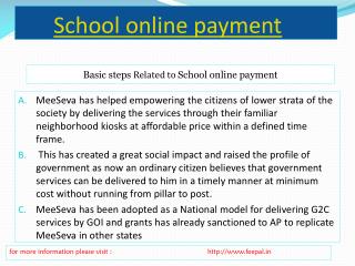 How to submited school online paynment