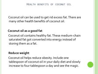 Coconut Oil Health Benefits For Skin