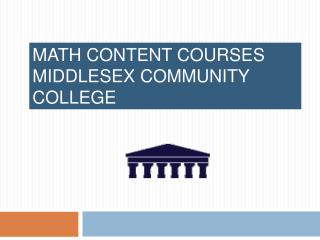 Math Content Courses Middlesex Community College