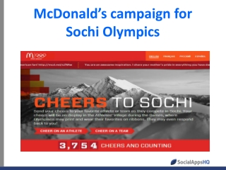 McDonald’s campaign for Sochi Olympics