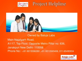 B.tech synopsis and projects