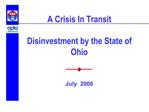 A Crisis In Transit Disinvestment by the State of Ohio