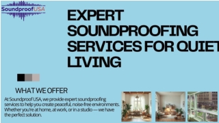 Expert Soundproofing Services for Quiet Living
