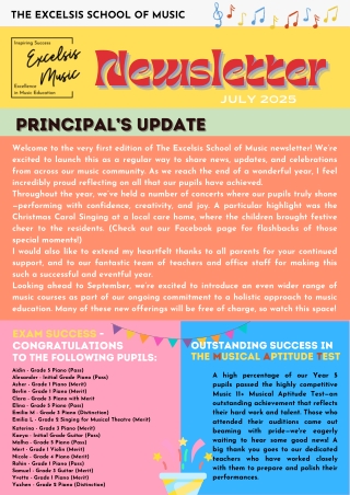 THE EXCELSIS SCHOOL OF MUSIC