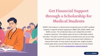 Get Financial Support through a Scholarship for Medical Students