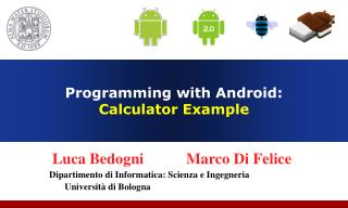 Programming with Android: Calculator Example