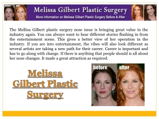 Melissa Gilbert Plastic Surgery
