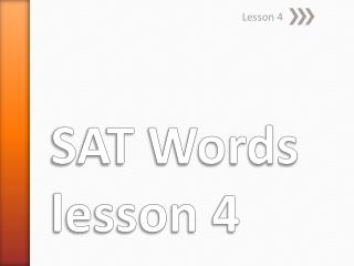 SAT Words lesson 4