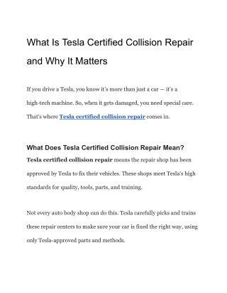 What Is Tesla Certified Collision Repair and Why It Matters (1)