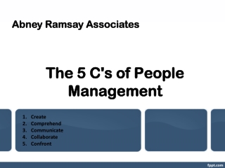 Abney Ramsay Associates: The 5 C's of People Management