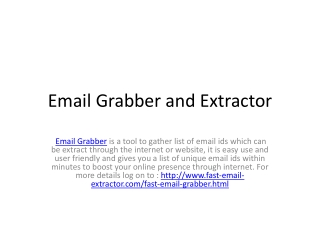Email Grabber and Extractor
