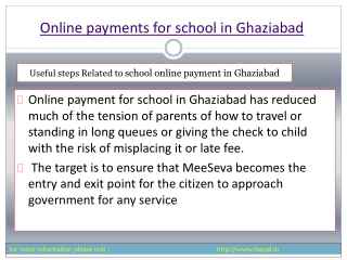 we facilities provide online payment for school in ghaziabad