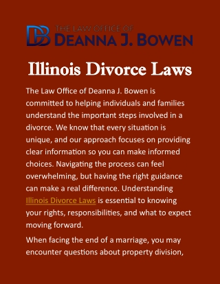 Illinois Divorce Laws: Caring Help & Clear Legal Direction