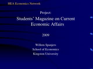 HEA Economics Network