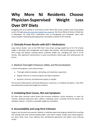 Why More NJ Residents Choose Physician-Supervised Weight Loss Over DIY Diets.docx