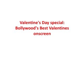 Valentine's Day special: Bollywood's Best Valentines onscree