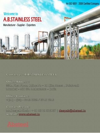Stainless Butt Weld Fittings in USA, steel sheet in USA, Sta